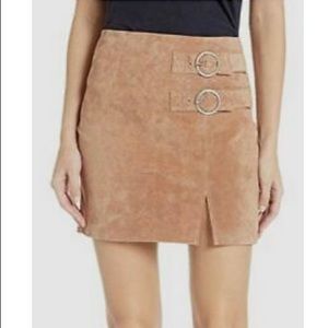 Blank NYC  Suede Skirt Double Buckle